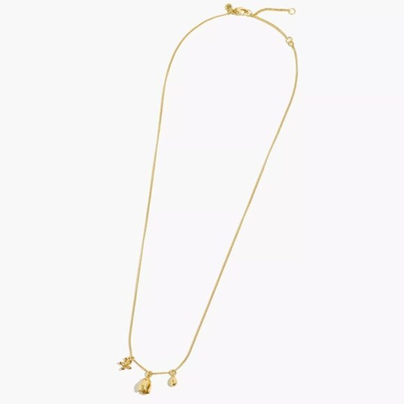 Madewell Gold Plated Petalbud Pendant Necklace - Picture 3 of 3
